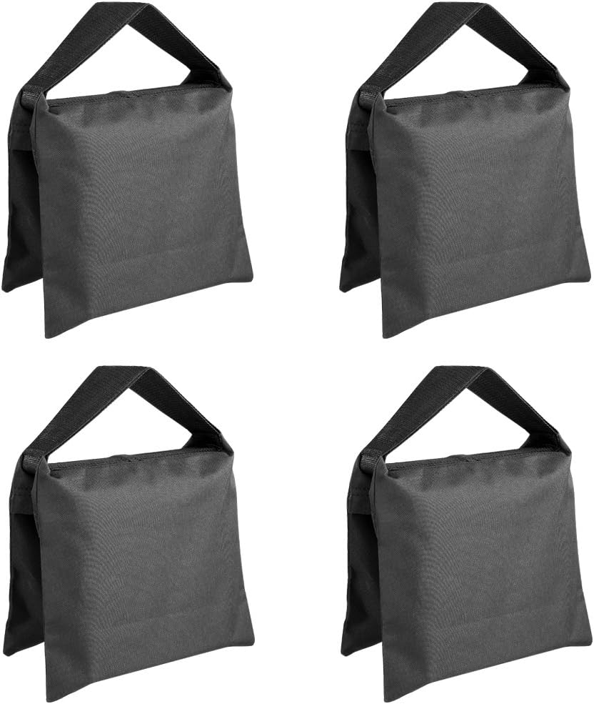 Four black NEEWER photography sandbags